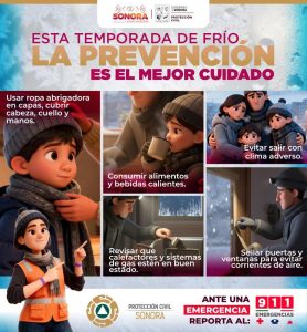 ❄️ En Sonora ya se siente el frío, ¡protégete!