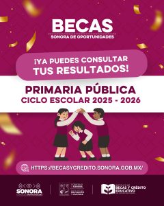 ¡Ya puedes consultar los resultados de la Beca de Primarias Públicas, correspondiente al ciclo escolar 2025–2026!