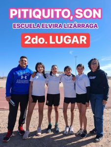 La presidenta municipal Janeth García Mazón felicitó a las alumnas Ana Luisa León, Mya Victoria Cardoso, Yaquelin Lara y Renata Loroña Ton, de la Escuela Elvira Lizárraga, por obtener el segundo lugar en la competencia de relevos 4×75 metros femenil, logro que les permitió clasificar a la etapa regional.