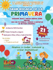 ASISTE A LA RODADA DE LA PRIMAVERA ESTE PRÓXIMO SÁBADO 21 DE MARZO Y AL FINALIZAR ACOMPÁÑANOS A LA GRAN INAUGURACIÓN DEL AUDITORIO MUNICIPAL