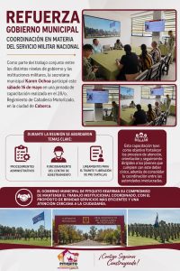 Reunión de capacitación en el 28/o Regimiento de Caballería Motorizada de Caborca, Sonora.